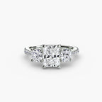 Three-Stone with Pavé Band
