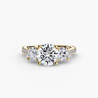 Three-Stone with Pavé Band