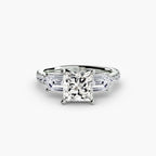 Three-Stone Ring with Pavé Band 4