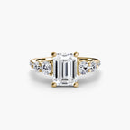Five Stone Ring with Pavé Band