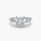 Five Stone Ring with Pavé Band