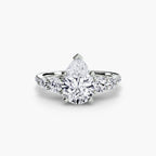Five Stone Ring with Pavé Band