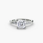Solitaire with Shoulder Accents