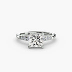 Solitaire with Shoulder Accents