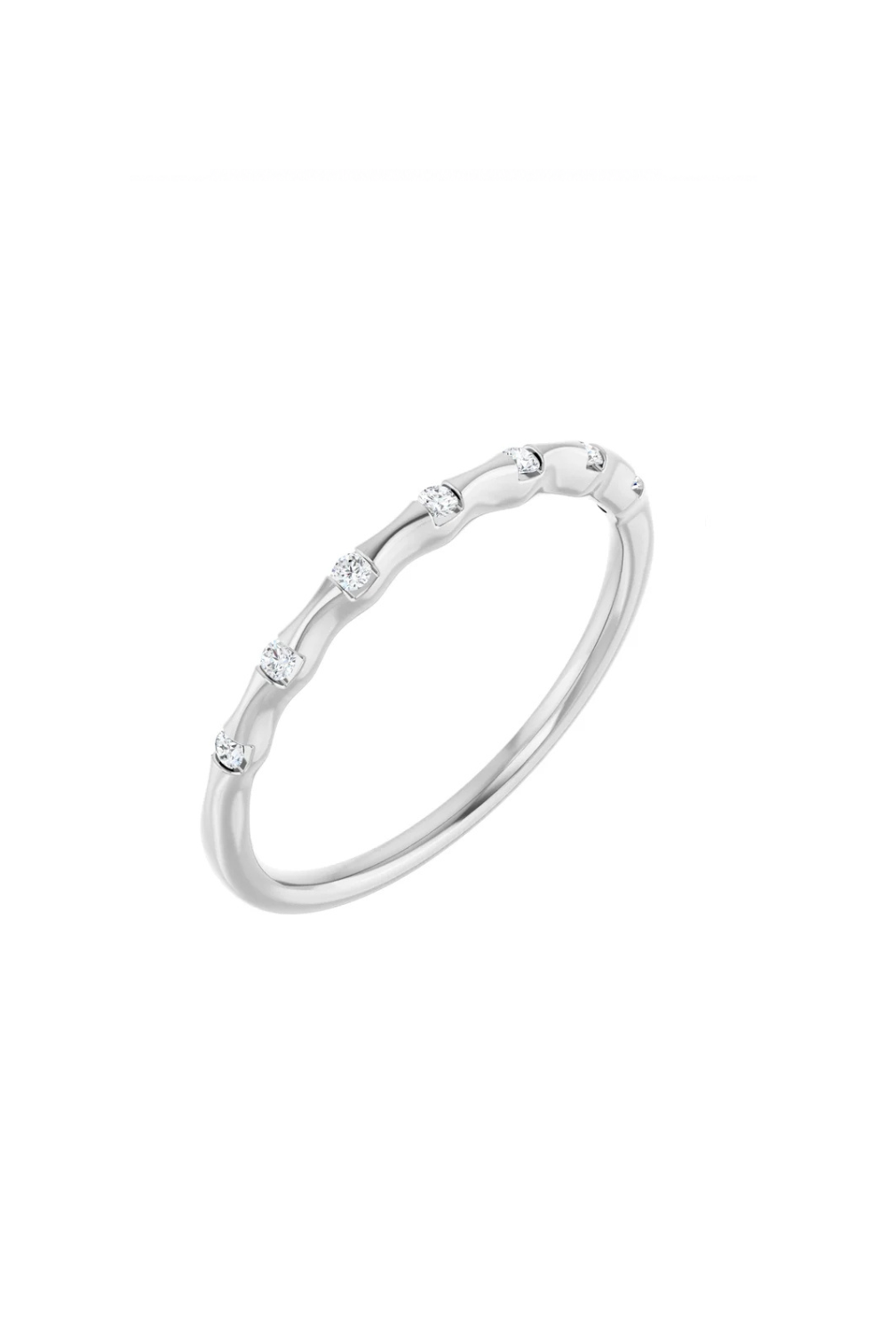 Spaced Out Diamond Stacker Size 7