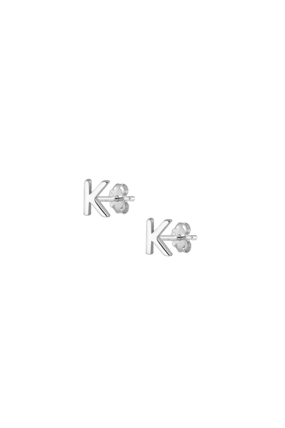 Mini Initial Earrings | Sterling Silver