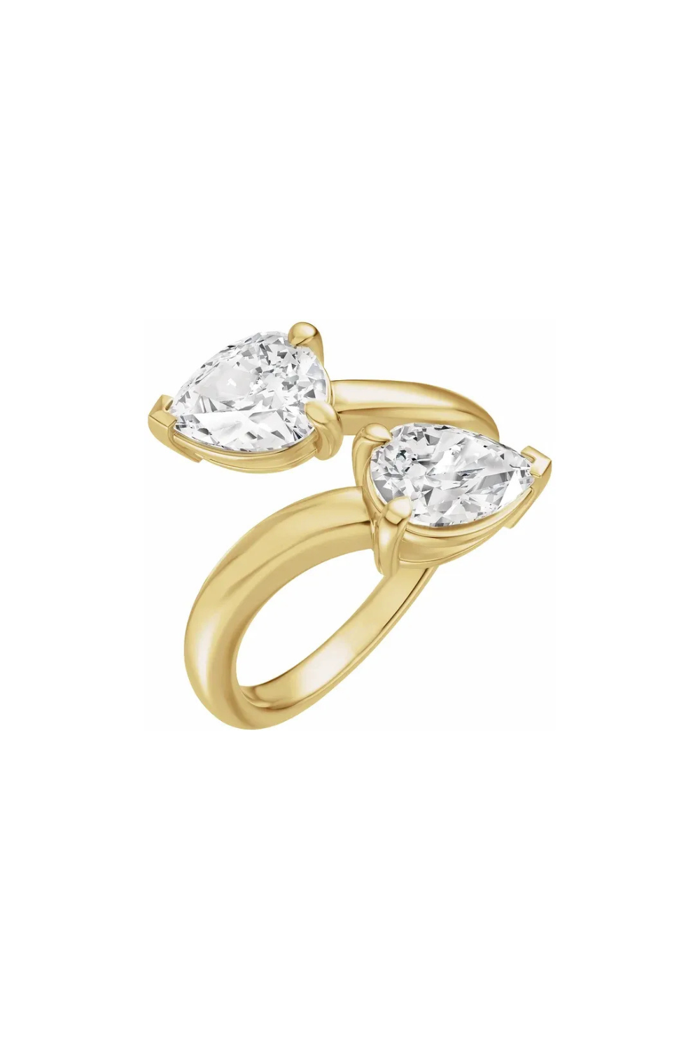 Aya Double Pear Ring in 14k Yellow Gold