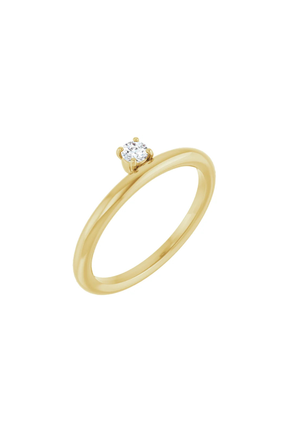 Dainty Diamond Stacker in 14 Yellow Gold