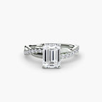 The Emerald Twist Pavé Ring