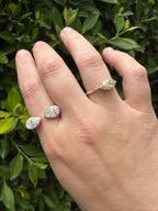 her haus sterling silver diamond rings