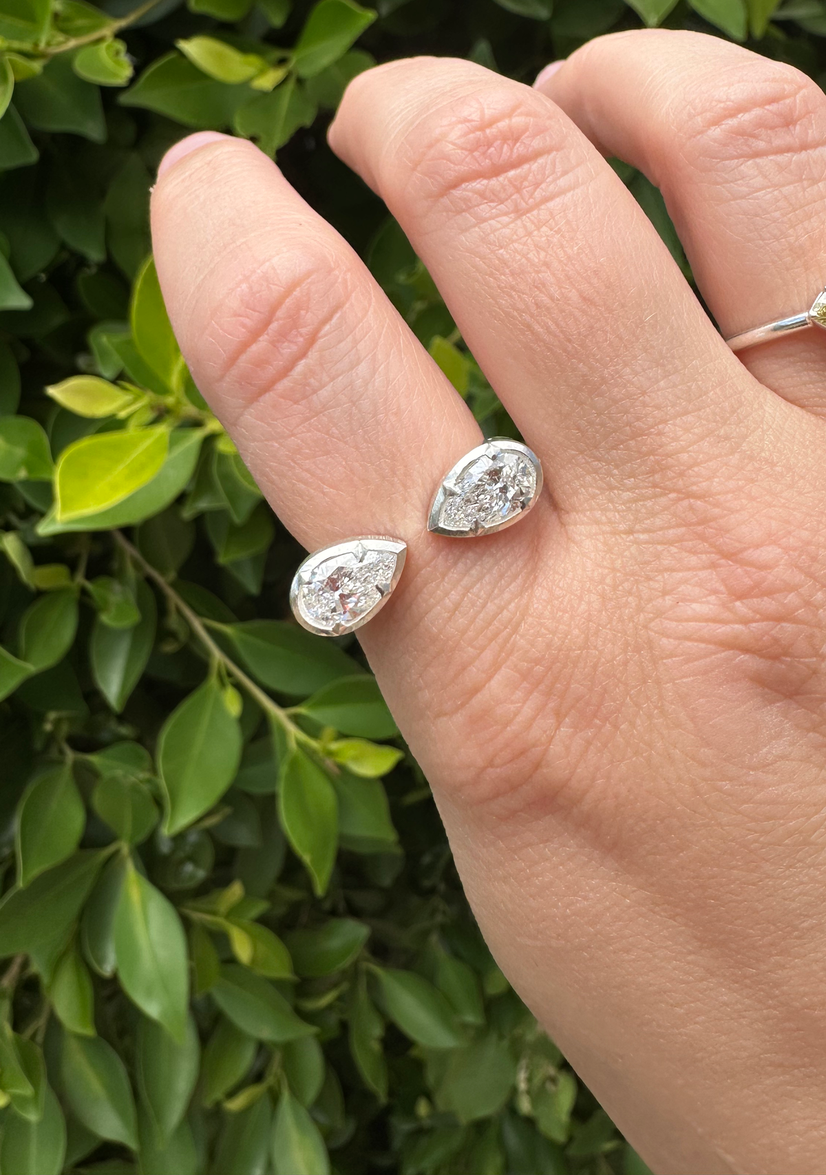 her haus sterling silver diamond rings