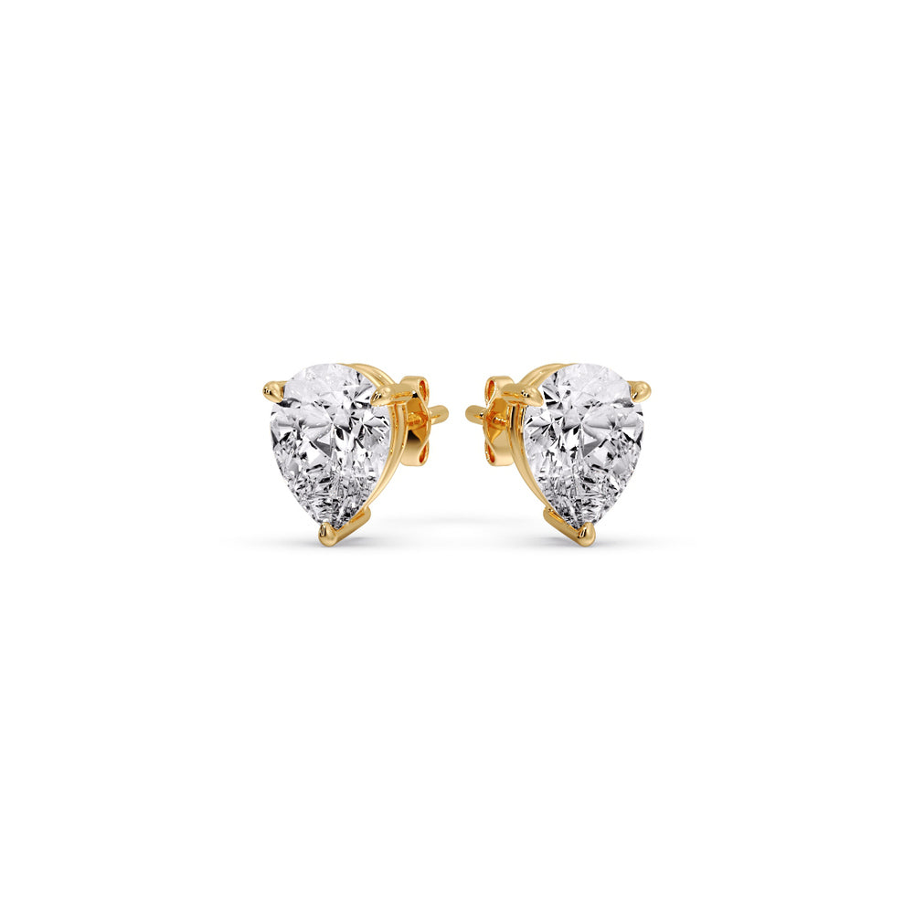 Diamond Pear Cut 3 Prong Earring