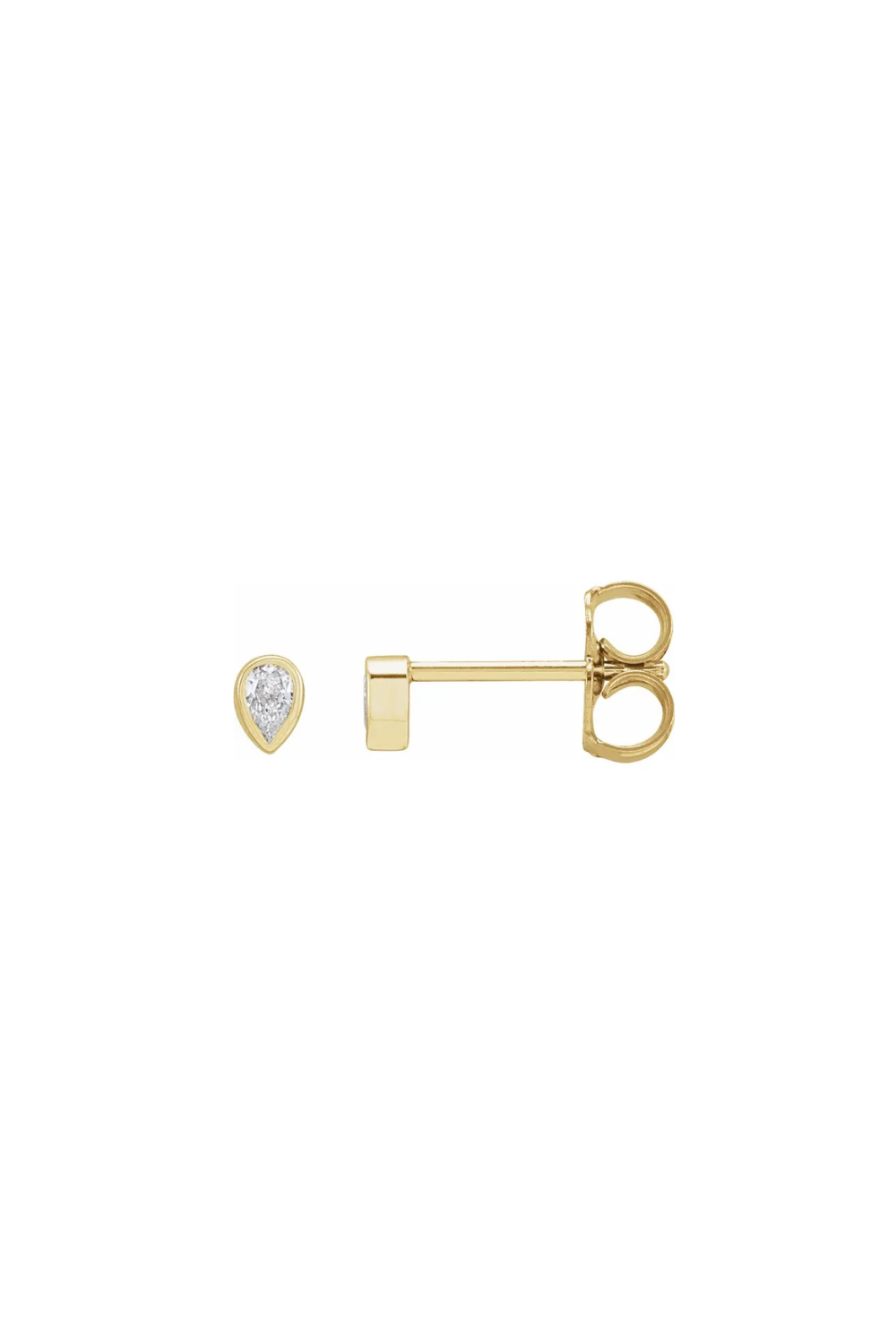 Mini Pear Studs| 14K Yellow Gold 1/10 ctw Lab-Grown Diamond Earrings