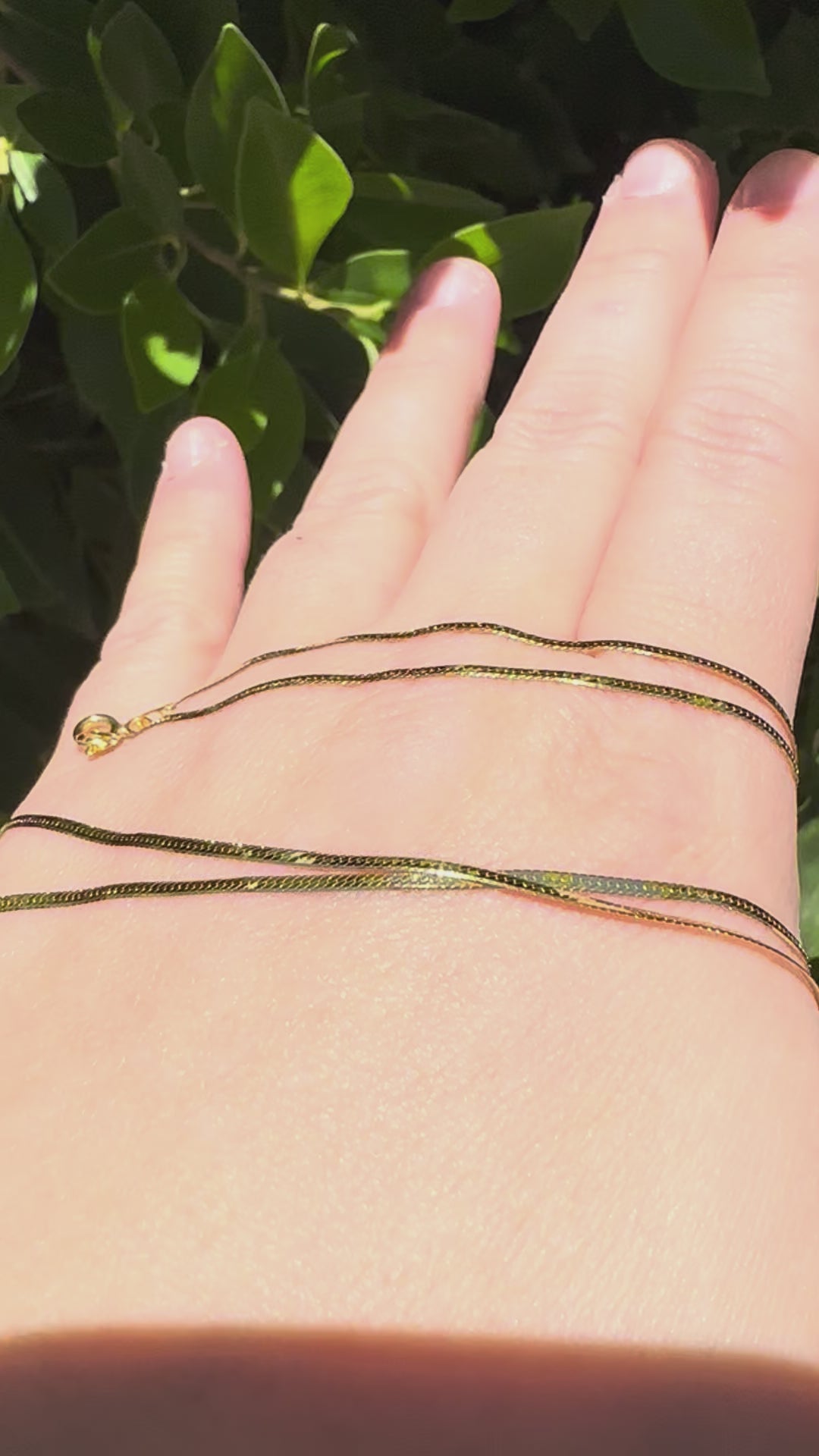 14K Yellow Gold 1.5 mm Flexible Herringbone 18" Chain