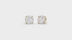 4ct Round Diamond Earrings | 4-Prong Round Studs Earring in 14K Solid Gold