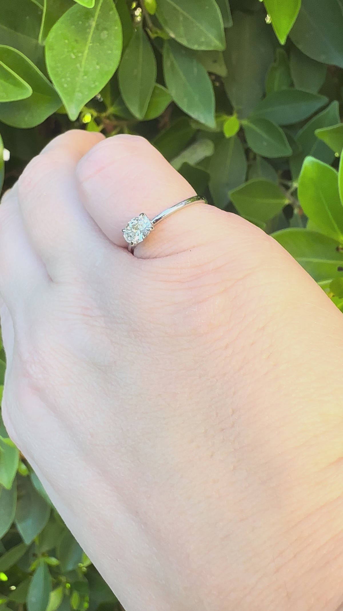 Diamond Oval Pinky in Sterling Silver