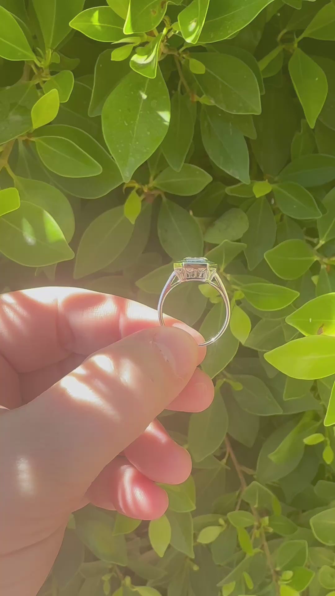 Art Deco Emerald Halo Ring | 2.5ct Asscher