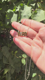 Chubby Baby Double Initial Charm with Lab Diamond