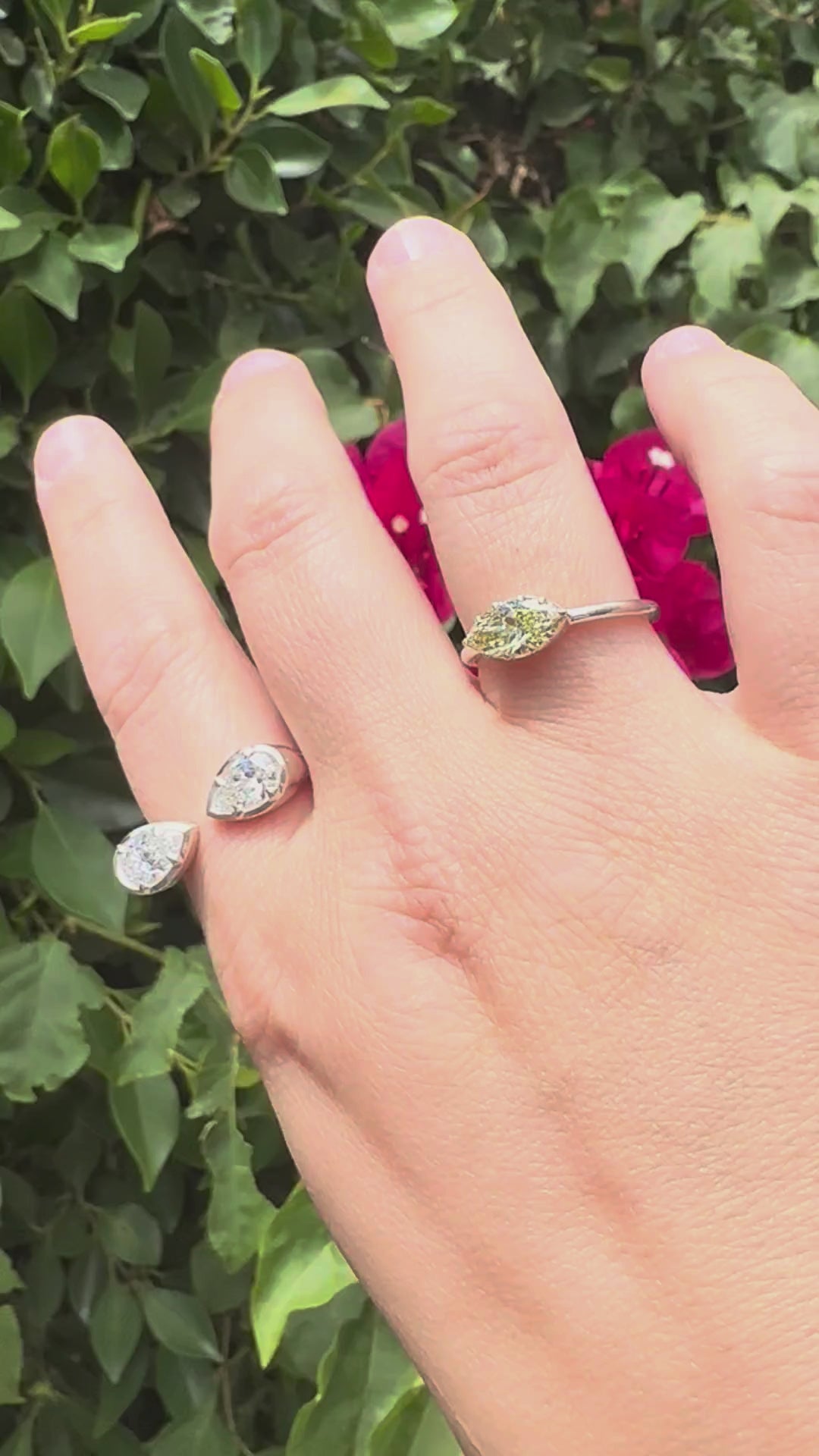 her haus sterling silver diamond rings