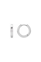 Sterling Silver Huggies | 14 mm