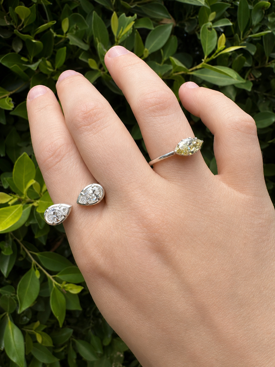 sterling silver diamond rings
