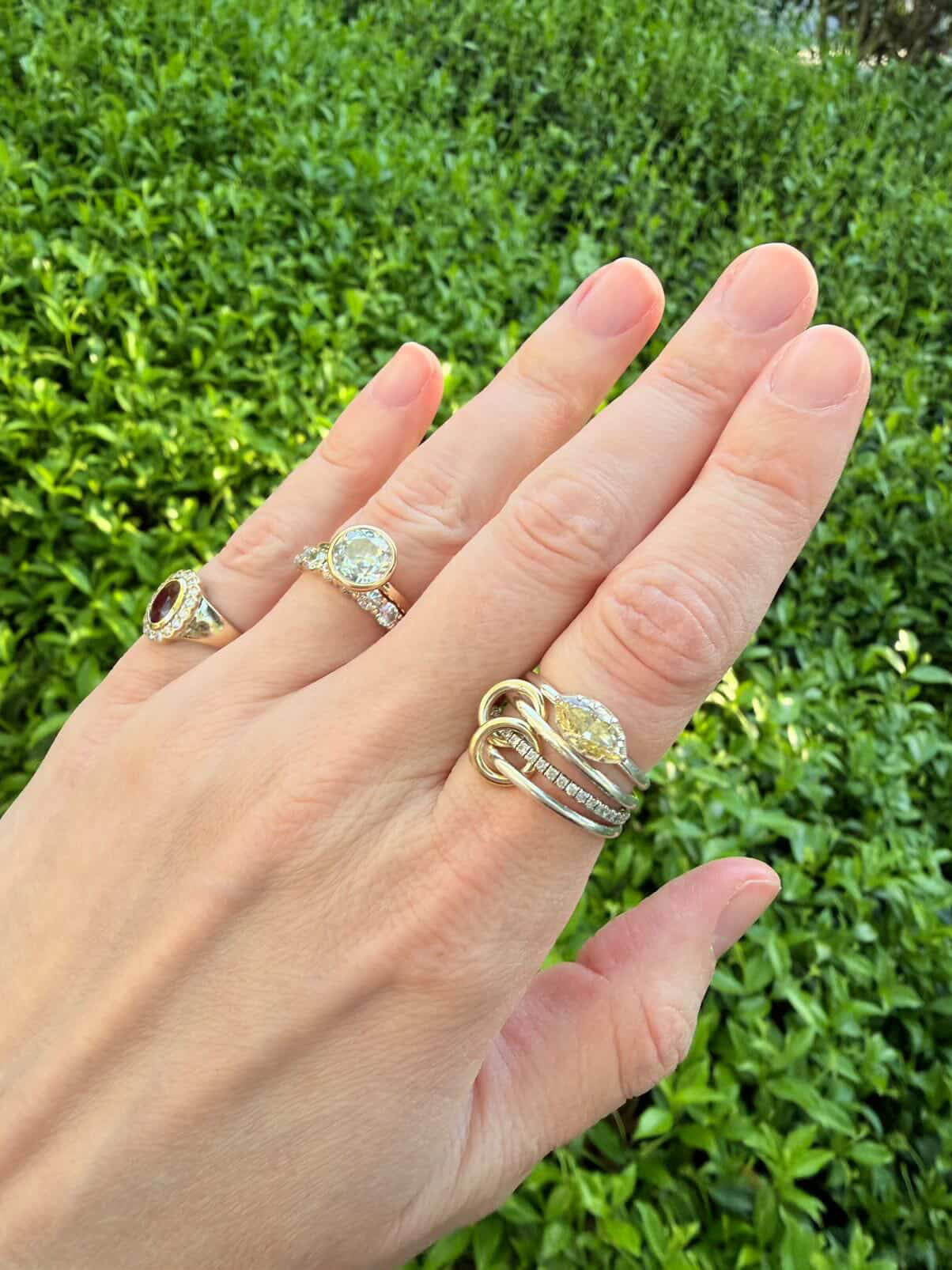 her haus sterling silver diamond rings