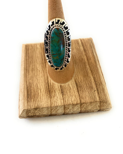 Navajo Royston Turquoise & Sterling Silver Ring Size 6