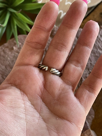 Navajo Pink Dream Mojave Oval Rope & Sterling Silver Adjustable Ring