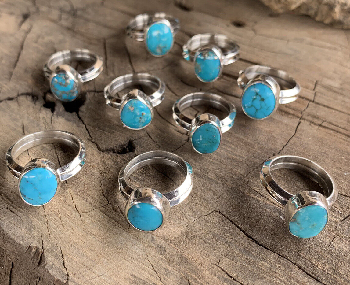 Navajo Turquoise & Sterling Silver Matrix Ring