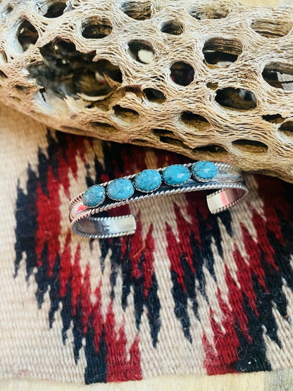 Navajo Sterling Silver & Turquoise  Cuff Bracelet