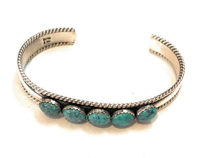 Navajo Sterling Silver & Turquoise  Cuff Bracelet