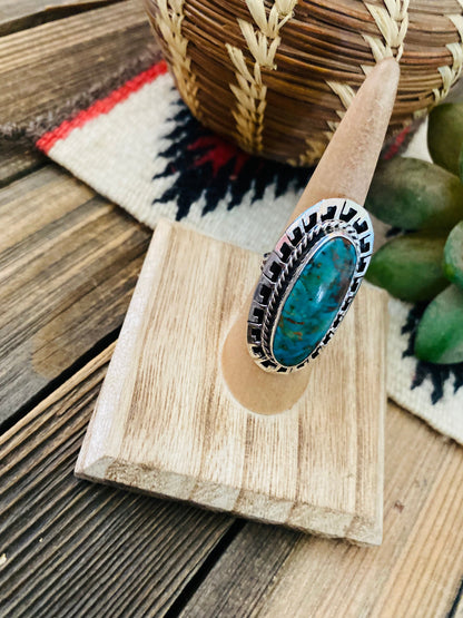 Navajo Royston Turquoise & Sterling Silver Ring Size 6