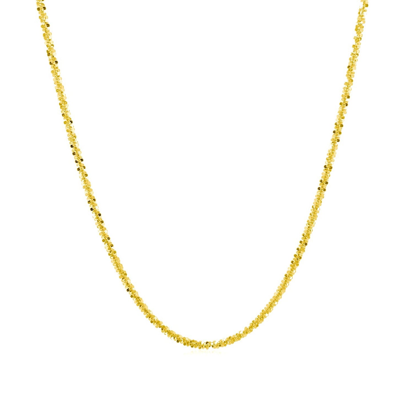 14k Yellow Gold Sparkle Chain 1.5mm