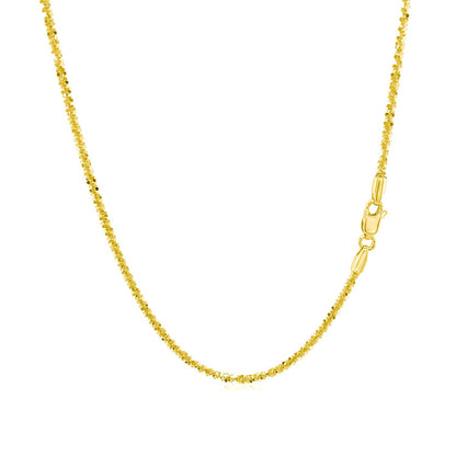 14k Yellow Gold Sparkle Chain 1.5mm