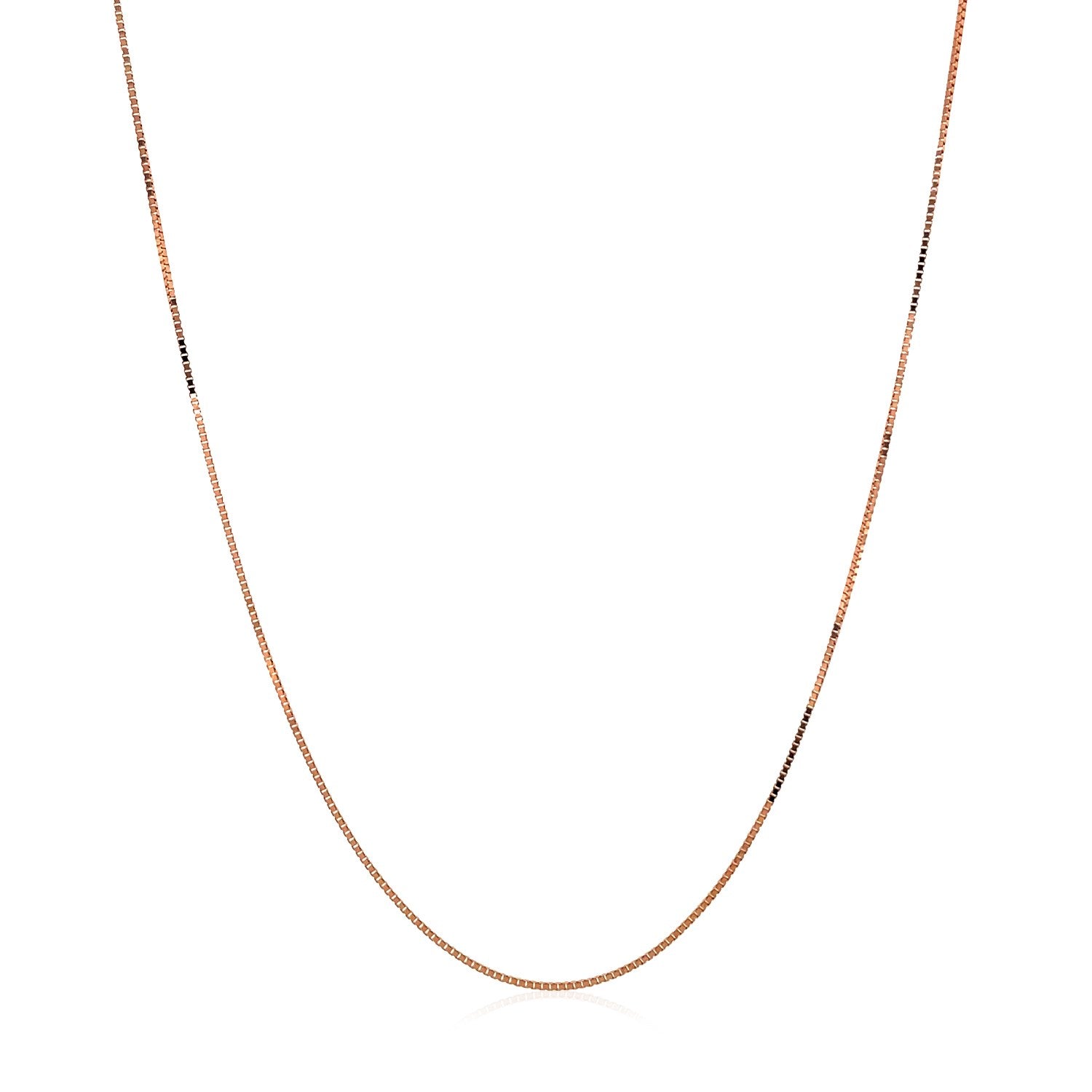 14k Rose Gold Classic Box Chain 0.45mm