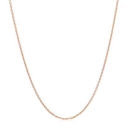 10k Rose Gold Oval Cable Link Chain 0.97mm