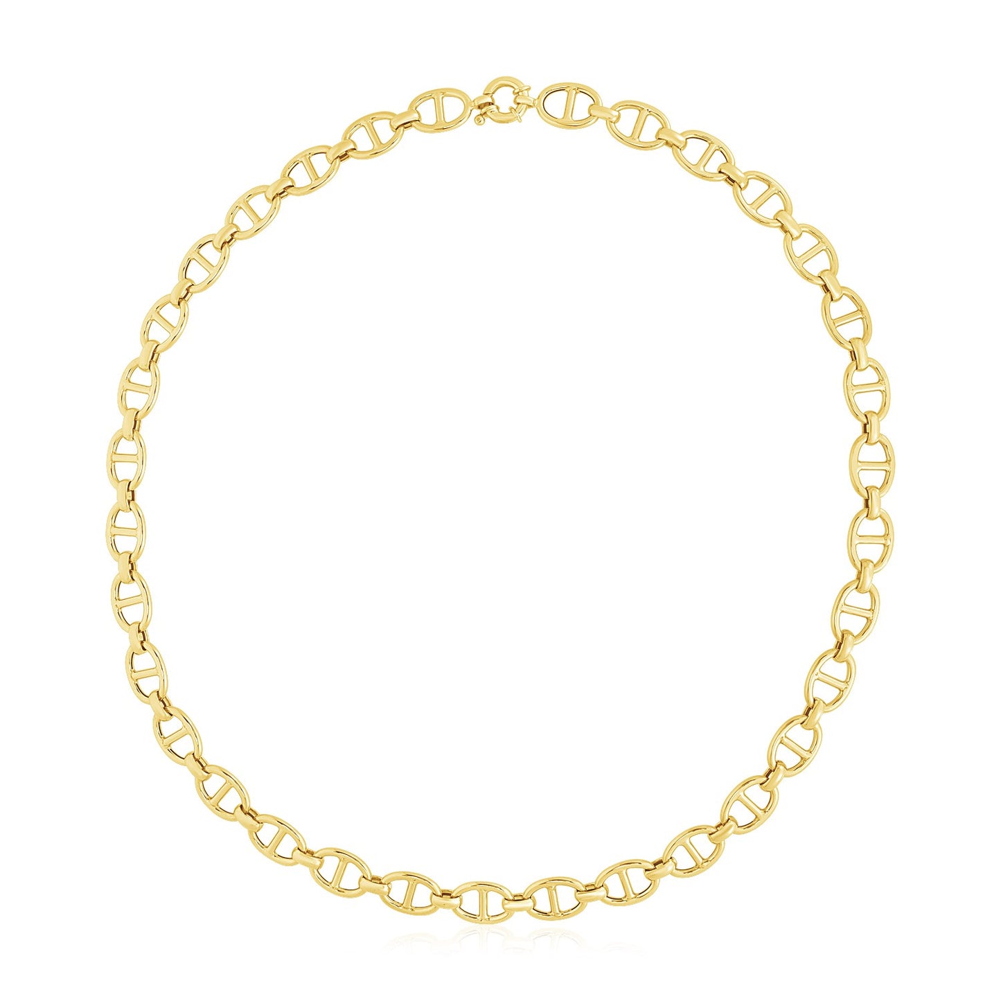 14k Yellow Gold High Polish Mariner Link Chain (8.8mm)