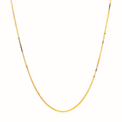 14k Yellow Gold Adjustable Box Chain 0.7mm