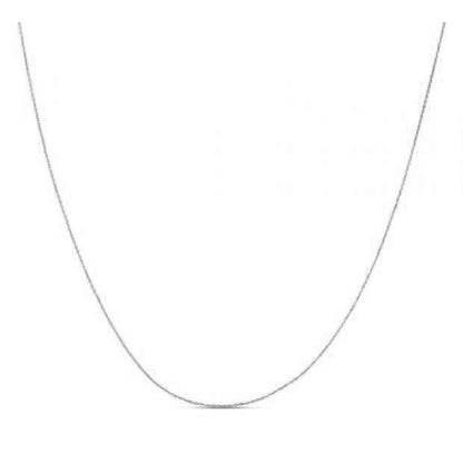 Double Extendable Diamond Cut Cable Chain in 14k White Gold (0.80mm)