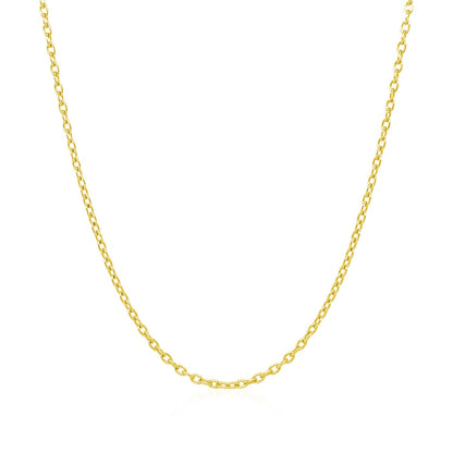 14k Yellow Gold Round Cable Link Chain 1.5mm