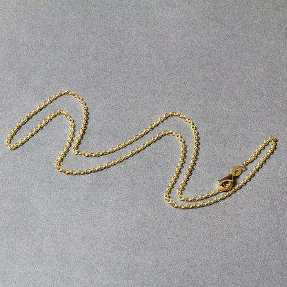 14k Yellow Gold Round Cable Link Chain 1.5mm