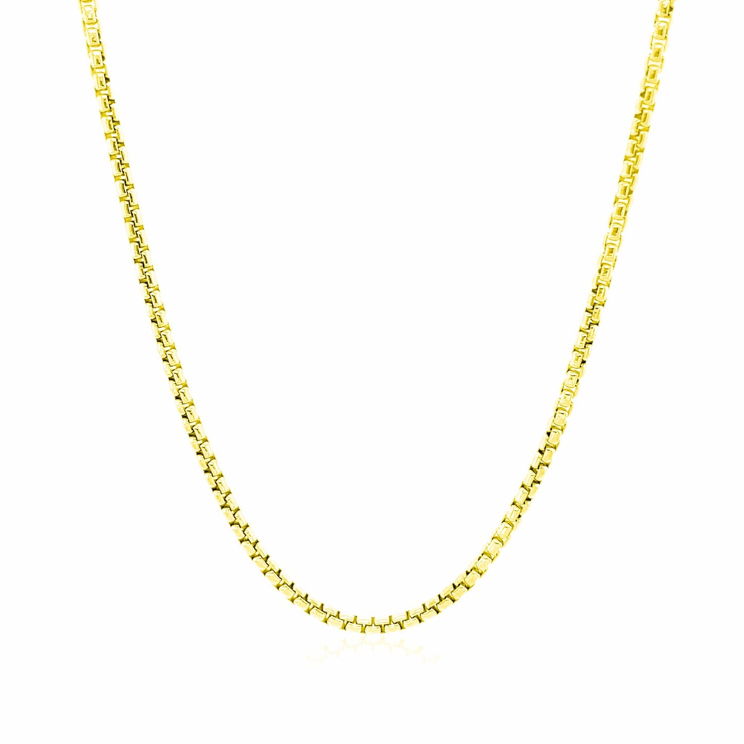 14k Yellow Gold Round Box Chain 1.7mm