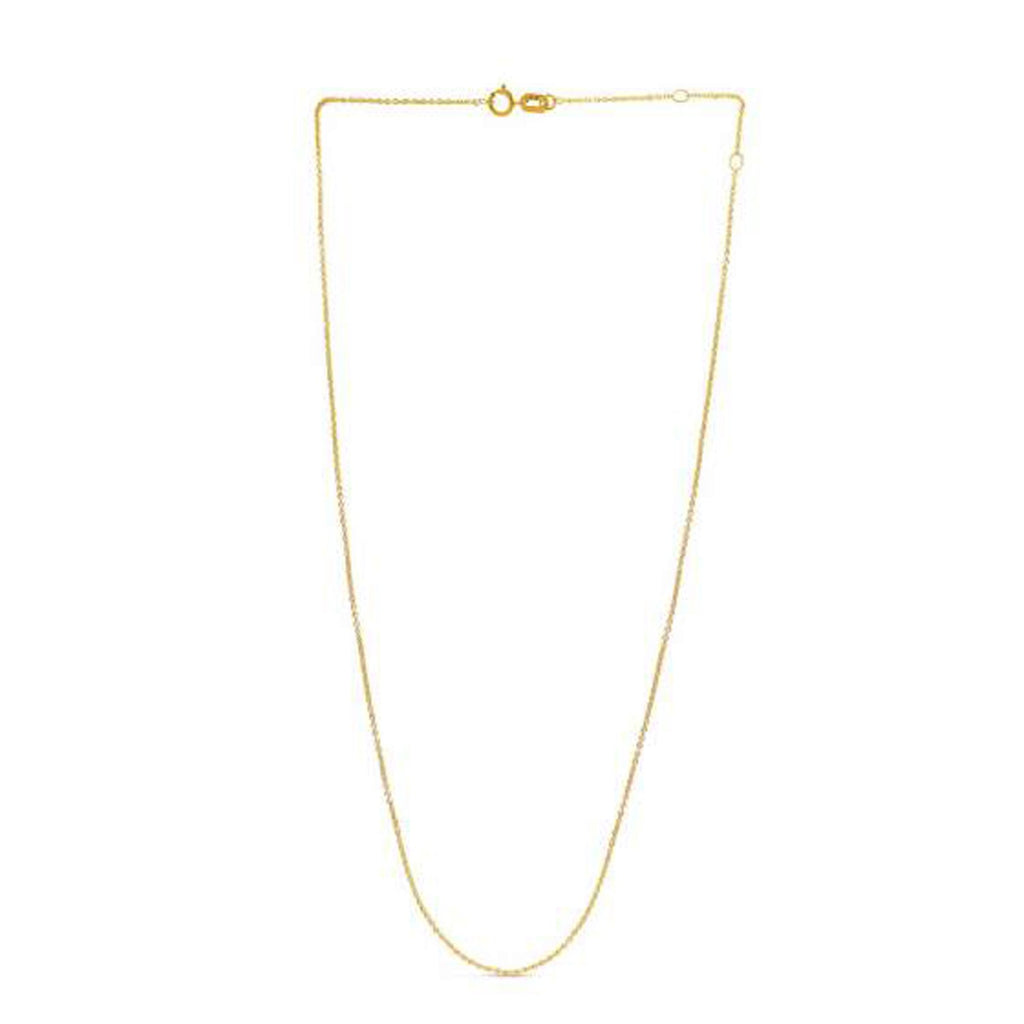 Adjustable Cable Chain in 14k Yellow Gold (1.0mm)