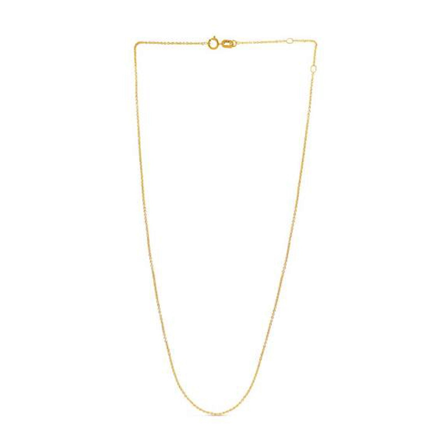 Adjustable Cable Chain in 14k Yellow Gold (1.0mm)