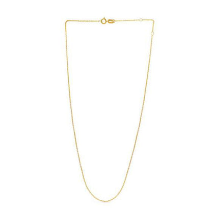 Adjustable Cable Chain in 14k Yellow Gold (1.0mm)