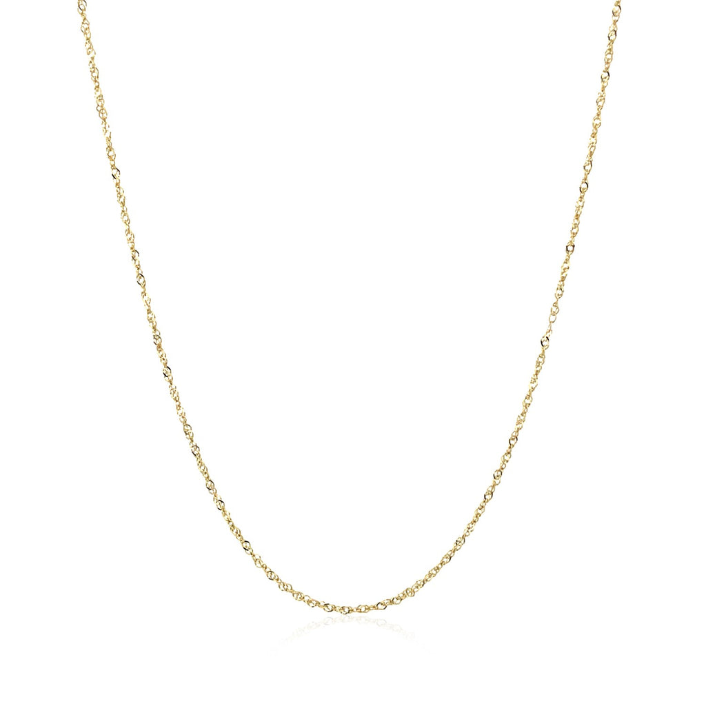 10k Yellow Gold Singapore Chain 0.8mm