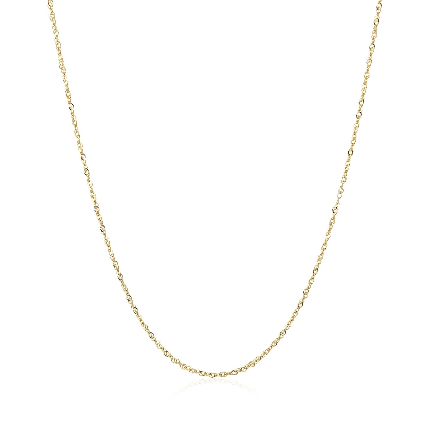 10k Yellow Gold Singapore Chain 0.8mm