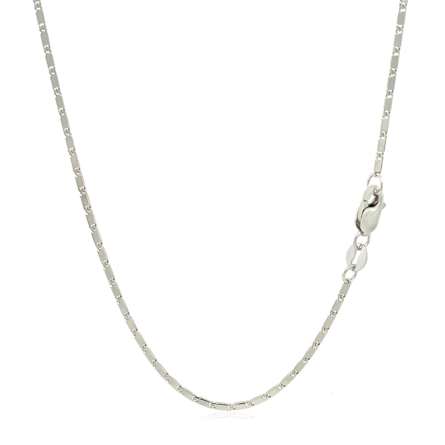 14k White Gold Lumina Pendant Chain 1.0mm