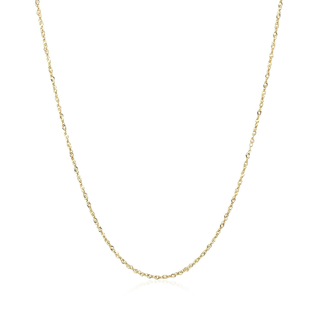 14k Yellow Gold Singapore Chain 0.8mm