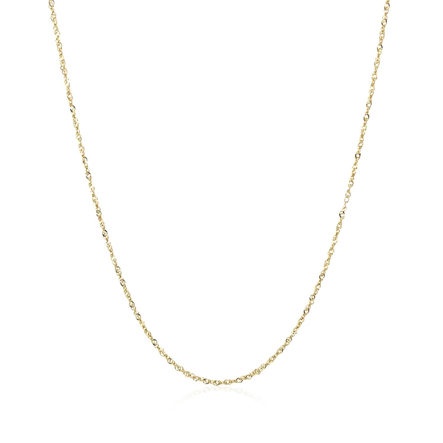 14k Yellow Gold Singapore Chain 0.8mm